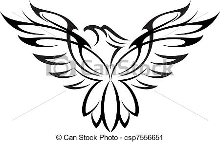 450x292 Eagle 08. Illustration Of Eagle Silhouette Vector Clip Art