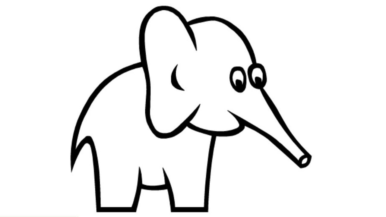 1280x720 Coloring Pages How To Draw A Elephant How To Draw A Elephant