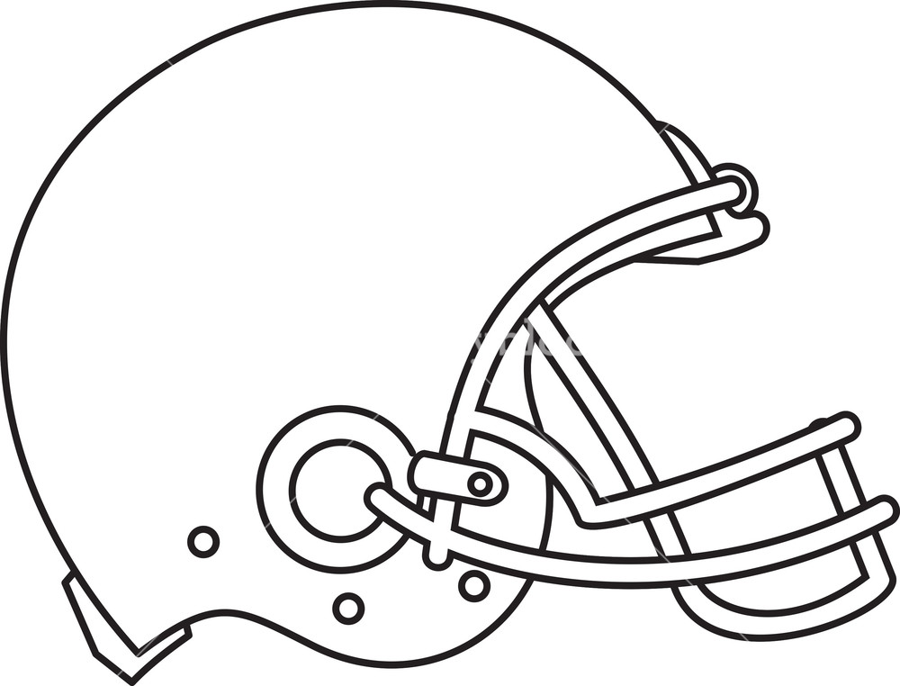 1000x762 American Football Helmet Line Drawing Royalty Free Stock Image