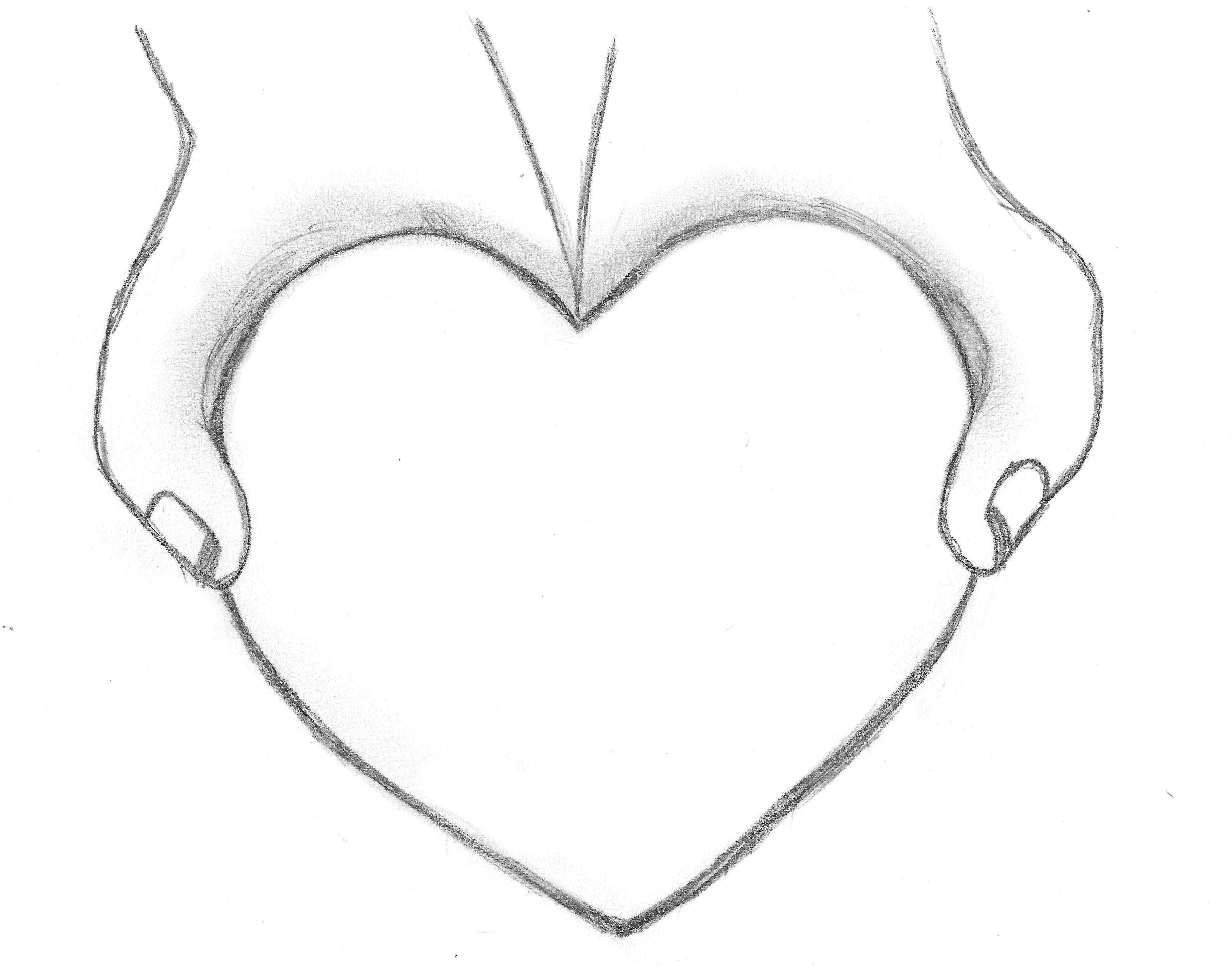 3688x2912 Heart Drawings For Your Boyfriend How To Draw Heart With Banner