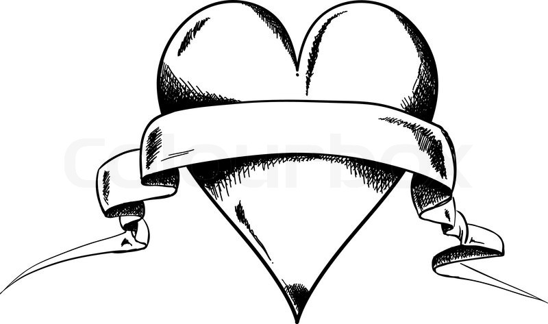 800x473 Drawing Heart With The Flag Stock Vector Colourbox