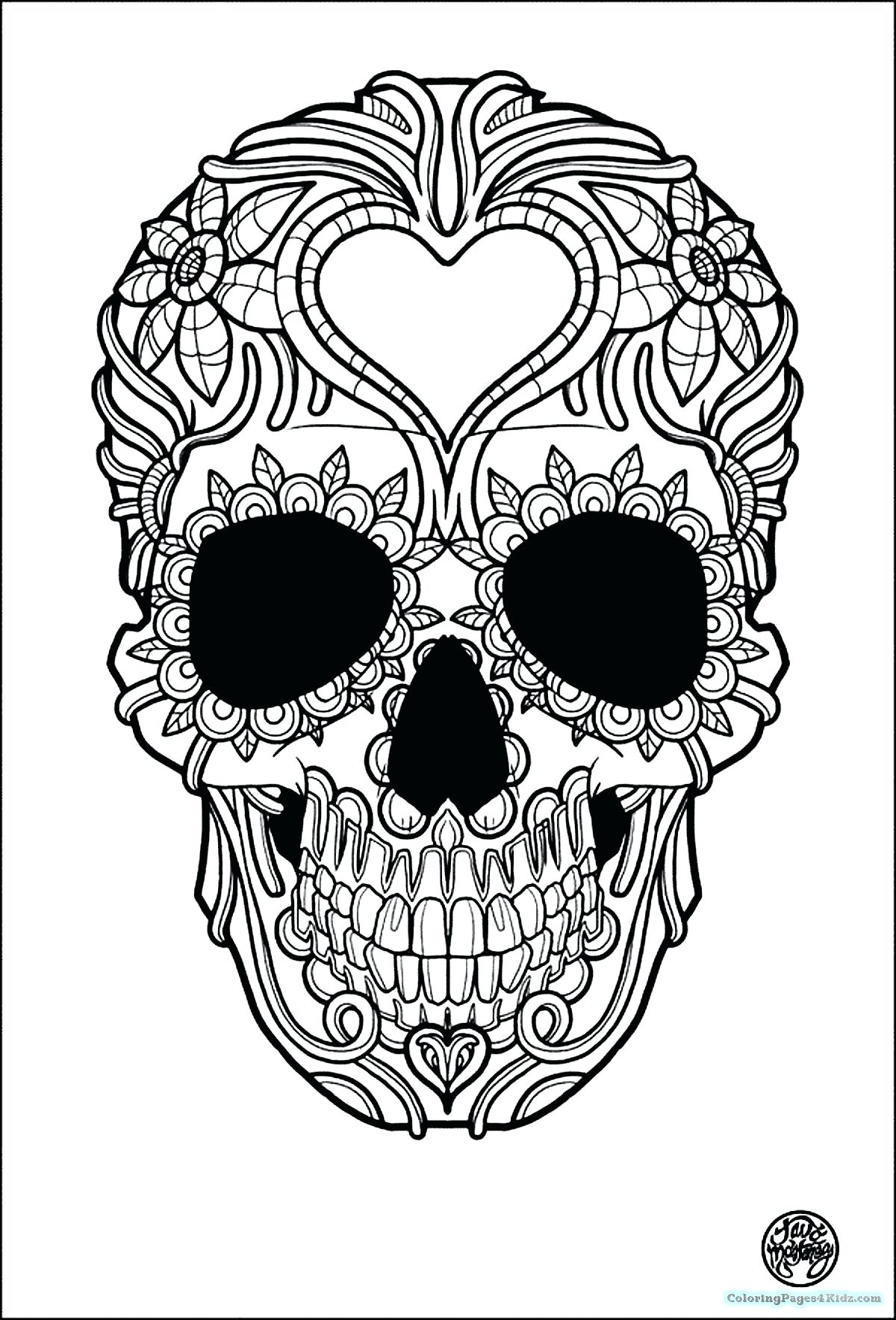 1200x1768 Coloring Pages ~ Sugar Skulls Coloring Pages Beautiful Skull Page