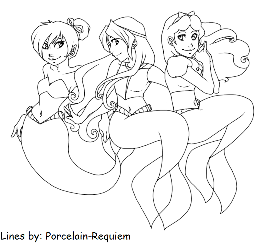 845x774 Little Mermaids