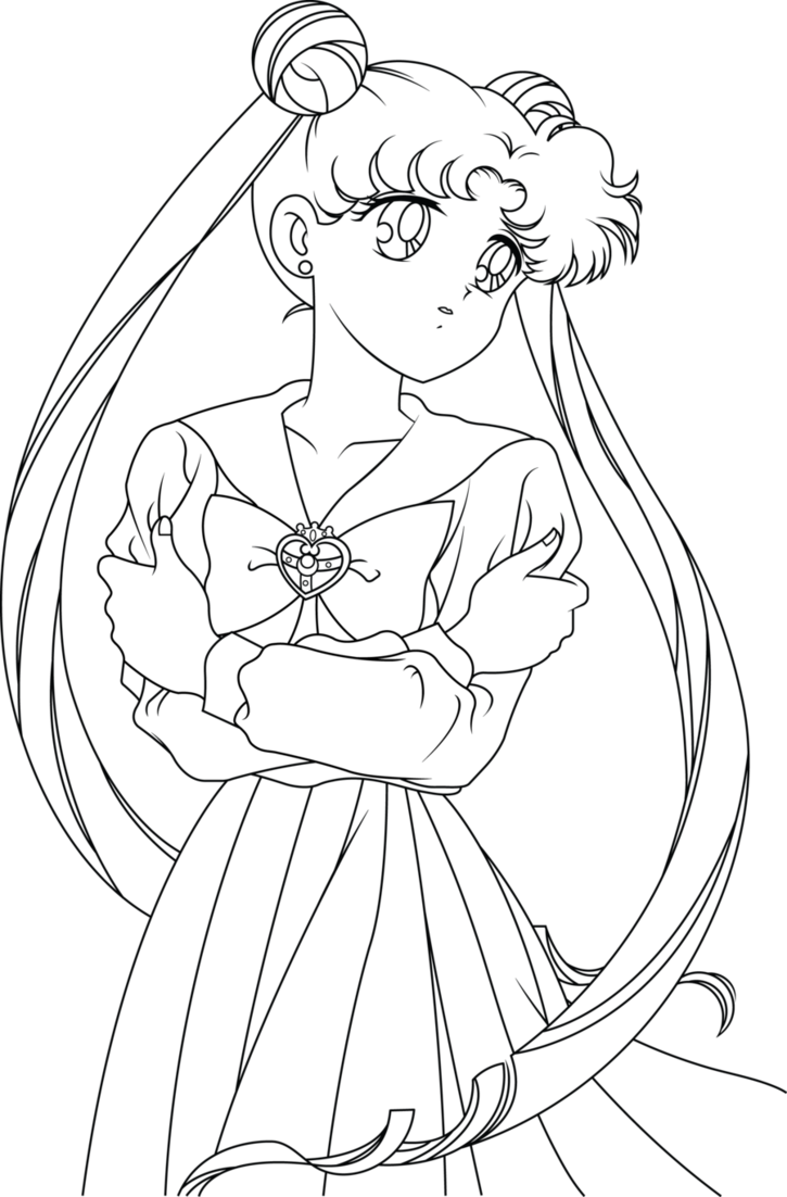 725x1102 Sailor Moon Line Art By Sayurixsama