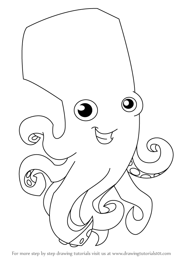 599x844 Learn How To Draw Octopus From Animal Jam (Animal Jam) Step By