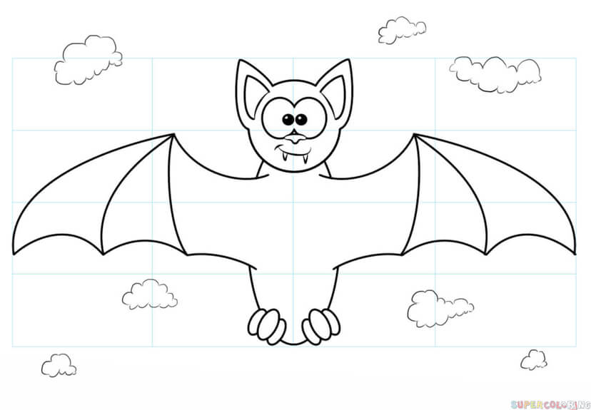 828x575 How To Draw A Vampire Bat Step By Step Drawing Tutorials