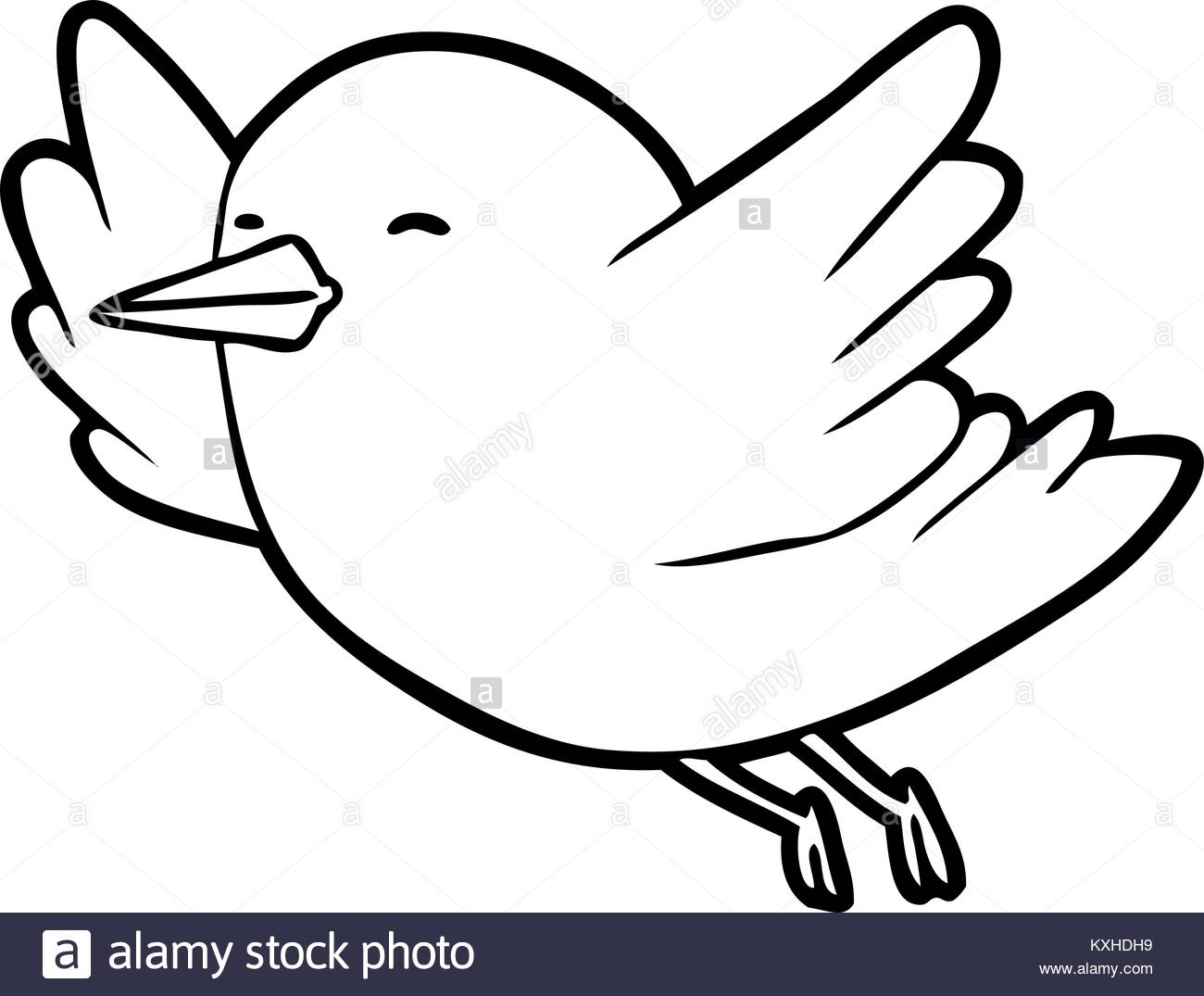 1300x1075 Line Drawing Of A Bird Flying Stock Vector Art Amp Illustration