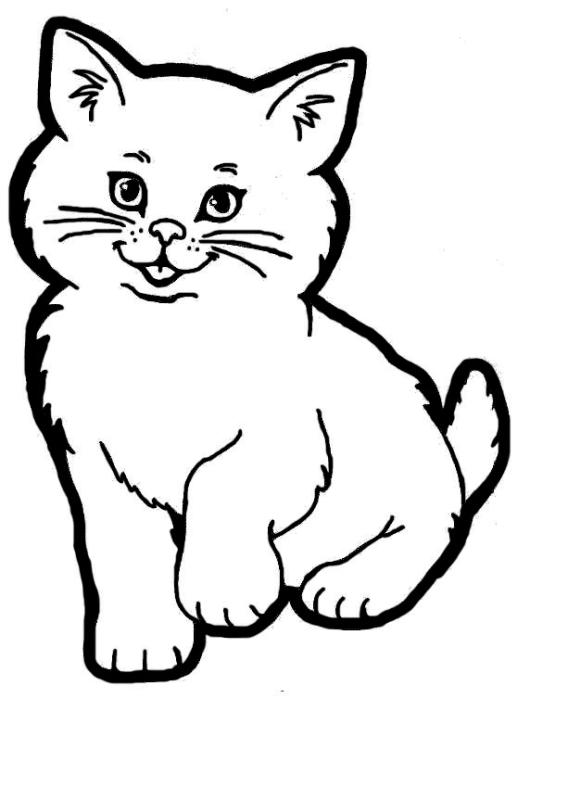 568x800 Cat Line Drawing Clip Art