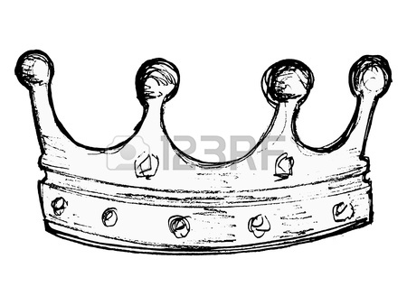 450x338 Hand Drawn, Vector, Sketch Illustration Of Crown Royalty Free