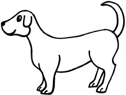 409x309 Simple Dog Clipart