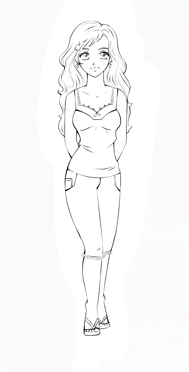 786x1542 Girl Line Art By Sugargrl14