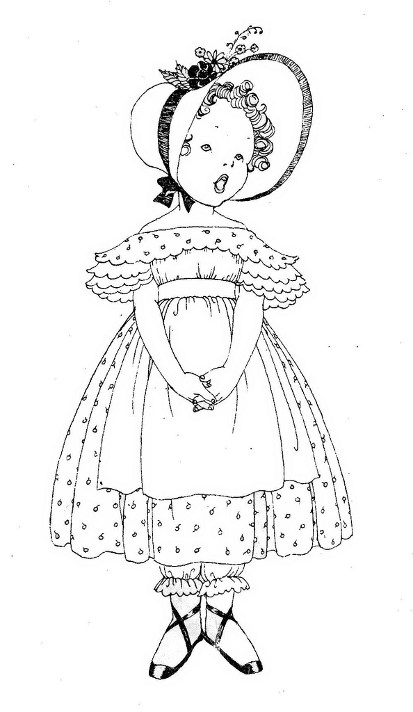 594x1024 Line Drawing Little Girl Singing I Have Found The Other