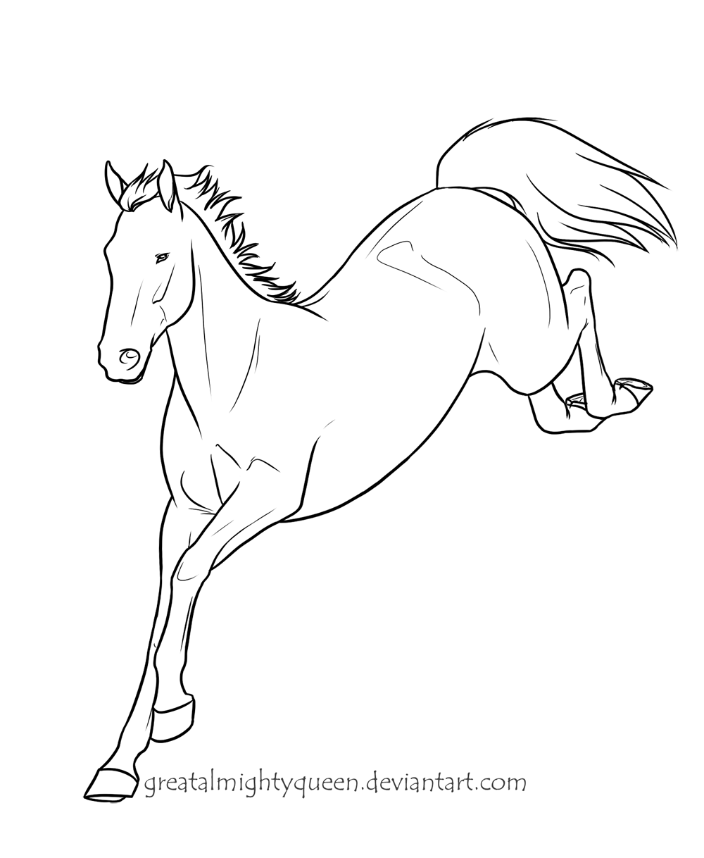 1000x1218 Horses On Animal Lineart