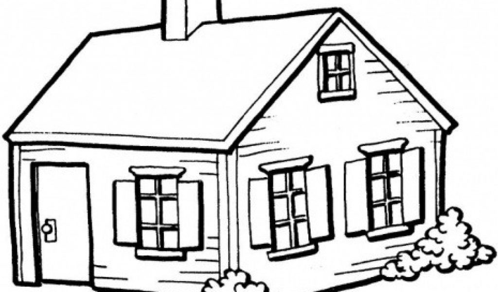 1024x600 Simple House Drawing House Clipart Line Drawing Pencil And