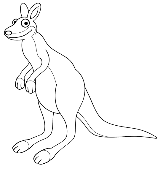 Line Drawing Of A Kangaroo at GetDrawings | Free download