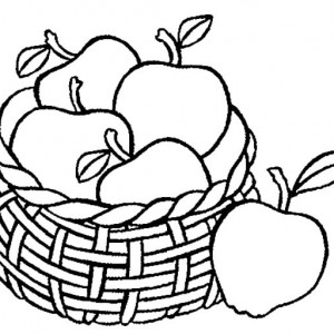 300x300 Apples And Other Fruits In The Apple Basket Coloring Pages Best
