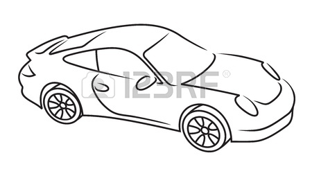 450x244 Car Line Art Royalty Free Cliparts, Vectors, And Stock