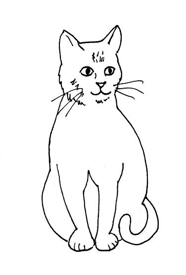 Line Drawing Of Cat at GetDrawings | Free download