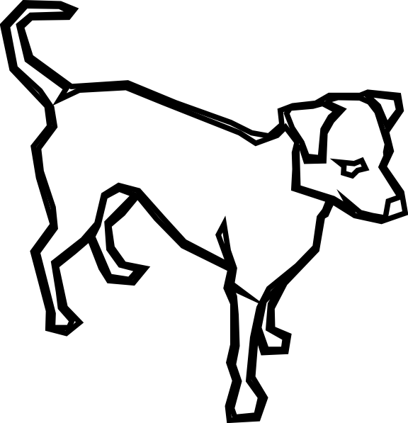 576x597 Dog Outline Clip Art