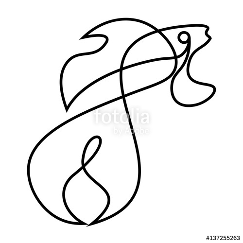 500x500e Line Fish Logo. Stock Image And Royalty Free Vector Files