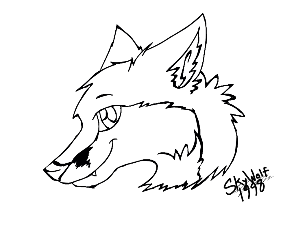 1017x786 Free Fox Head Line Art By Skyfox Flight305