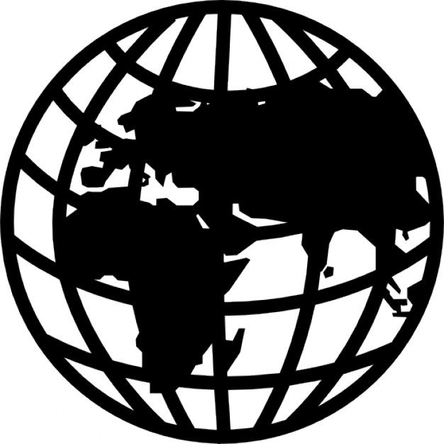 626x626 Earth Globe With Grid And Continents Shapes Icons Free Download