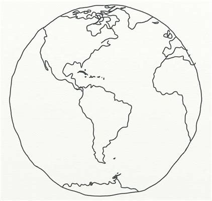 422x400 Image Result For Line Drawing Globe Around The World