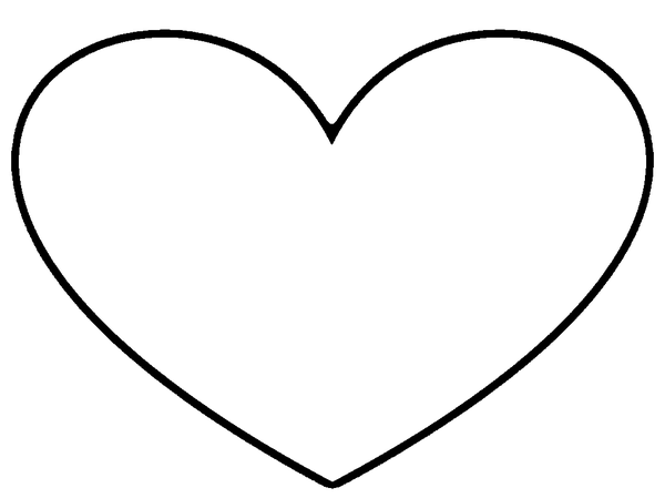 600x449 Heart Outline Stencil Free Images