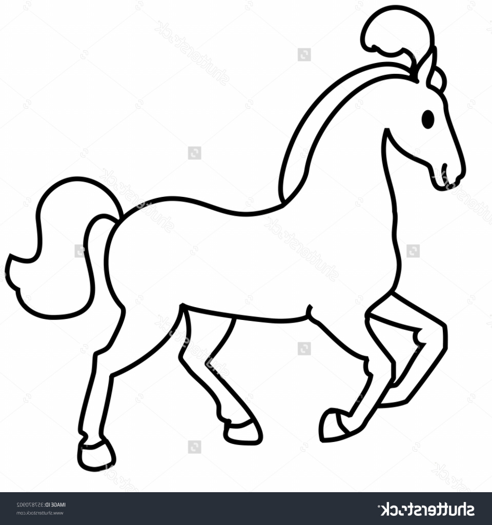 960x1024 Simple Line Drawing Of A Horse Simple Horse Drawing