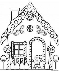 249x300 Gingerbread House Coloring Pages Adult And Children's Coloring