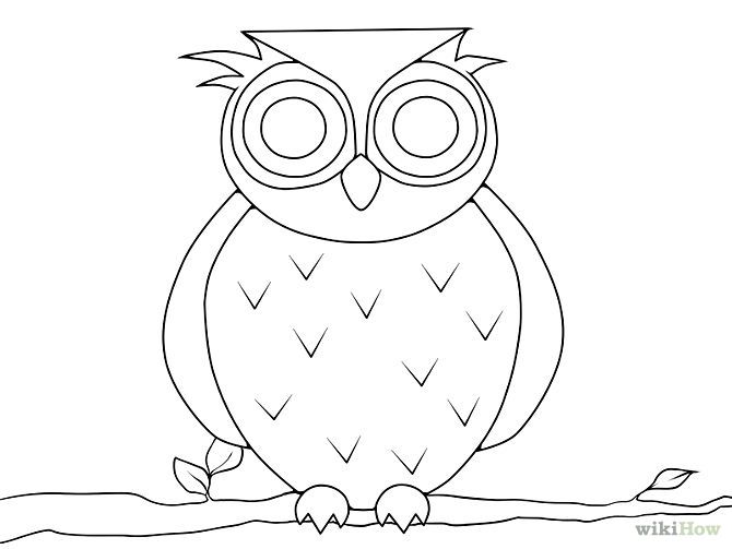 Line Drawing Of Owl at GetDrawings | Free download