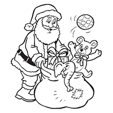 Line Drawing Of Santa Claus