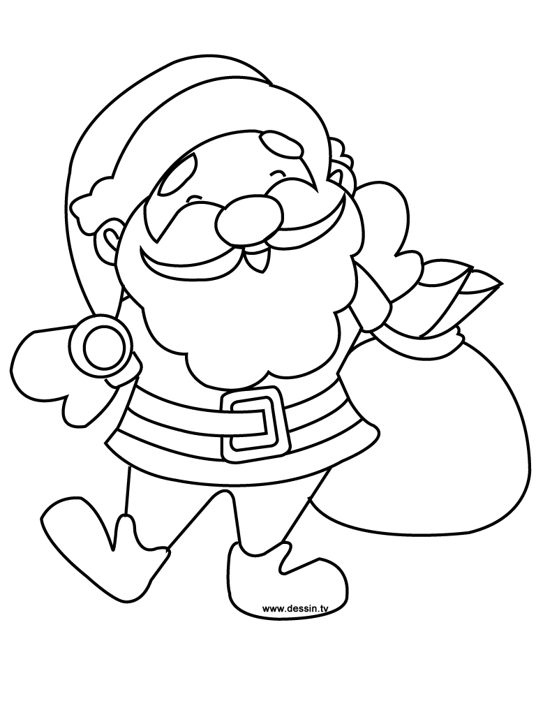 768x1024 Coloring Santa Claus