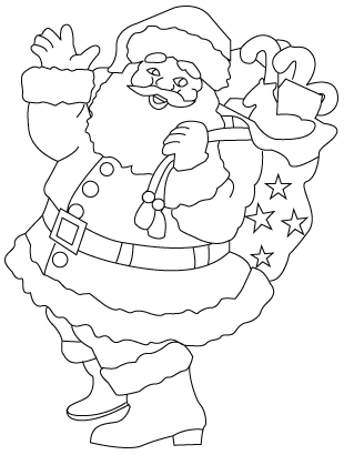 310x410 Santa Claus Drawing To Color