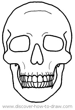 253x369 A Step By Step Drawing Lesson Showing You How To Draw A Skull