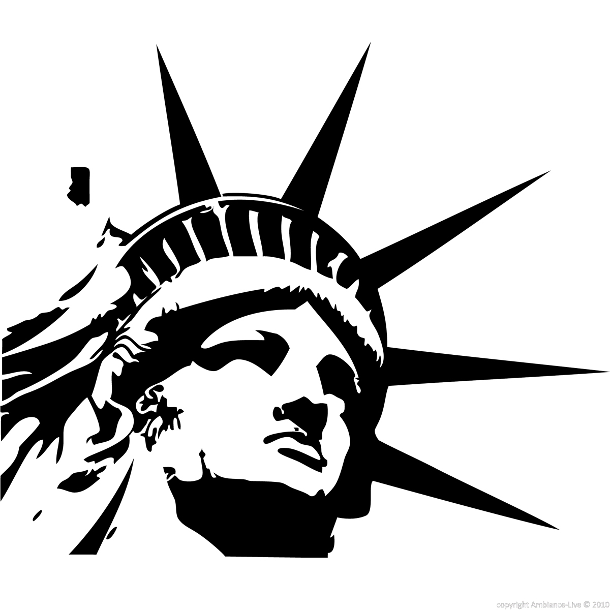 1200x1200 Statue Of Liberty Head Clipart