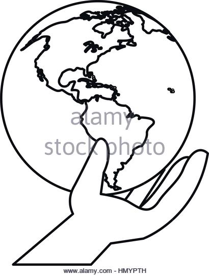 410x540 Line Drawing Hands Holding Earth Stock Photos Amp Line Drawing Hands