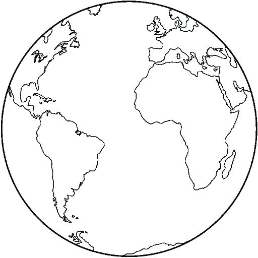512x512 Coloring Page Of The Earth