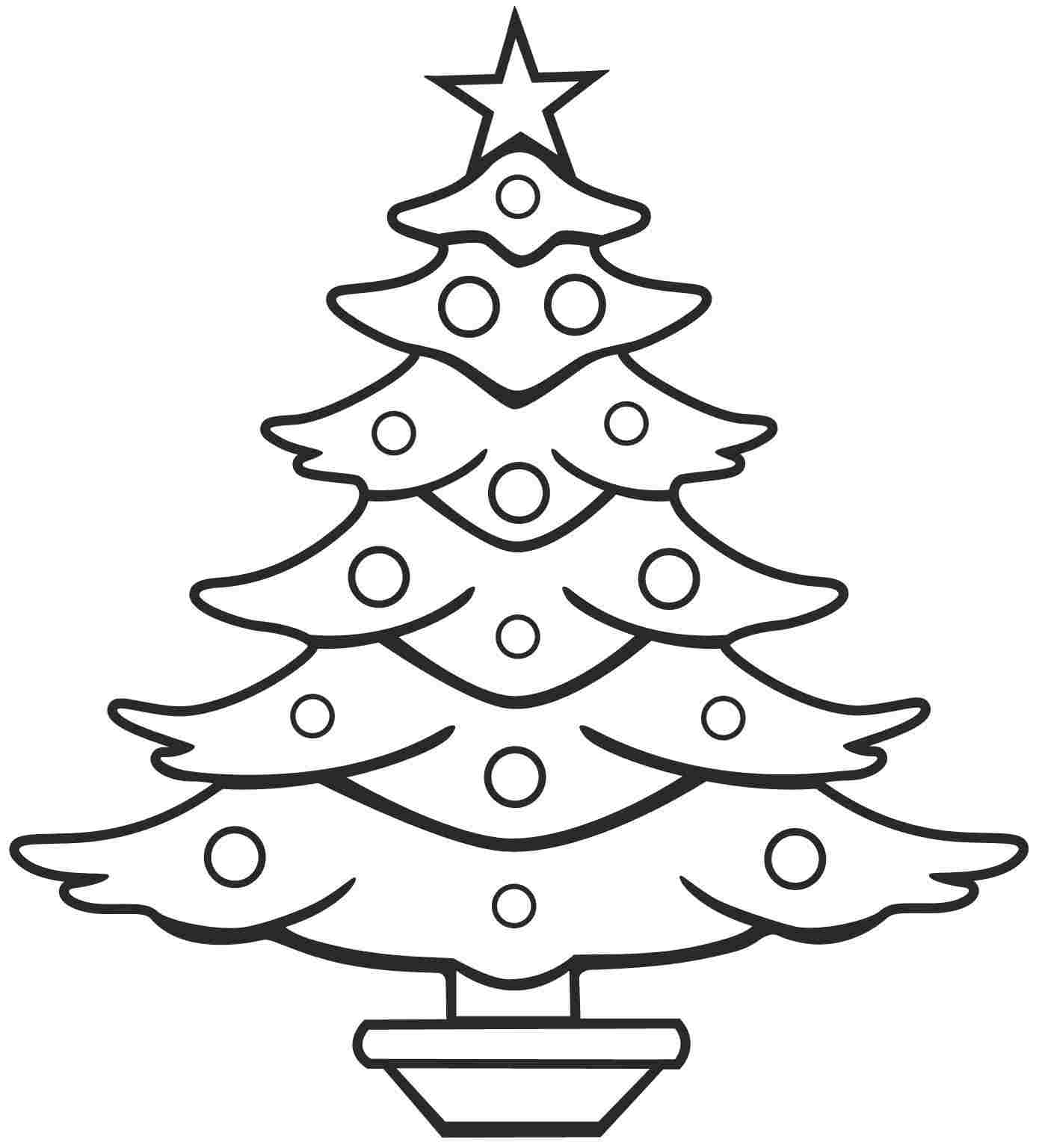 1390x1536 Christmas Tree Line Drawing