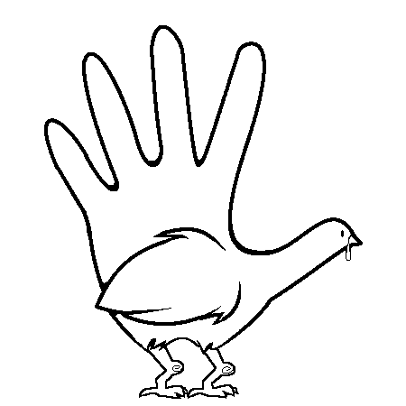 450x450 Drawn Turkey Hand Turkey