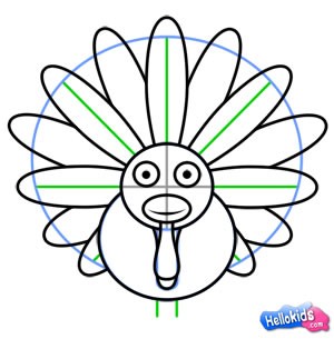300x305 How To Draw How To Draw A Thanksgiving Turkey