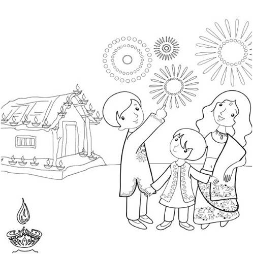 498x500 Diwali Paintings, Drawing Pictures, Scene, Diwali Sketch For Kids