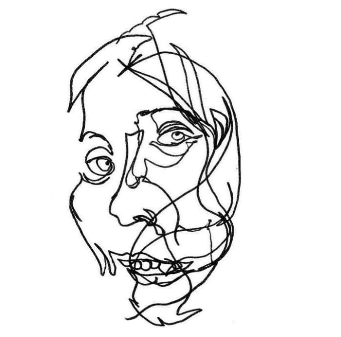 680x672 Draw A Blind Contour Portrait From Any Photo By Dibbyface