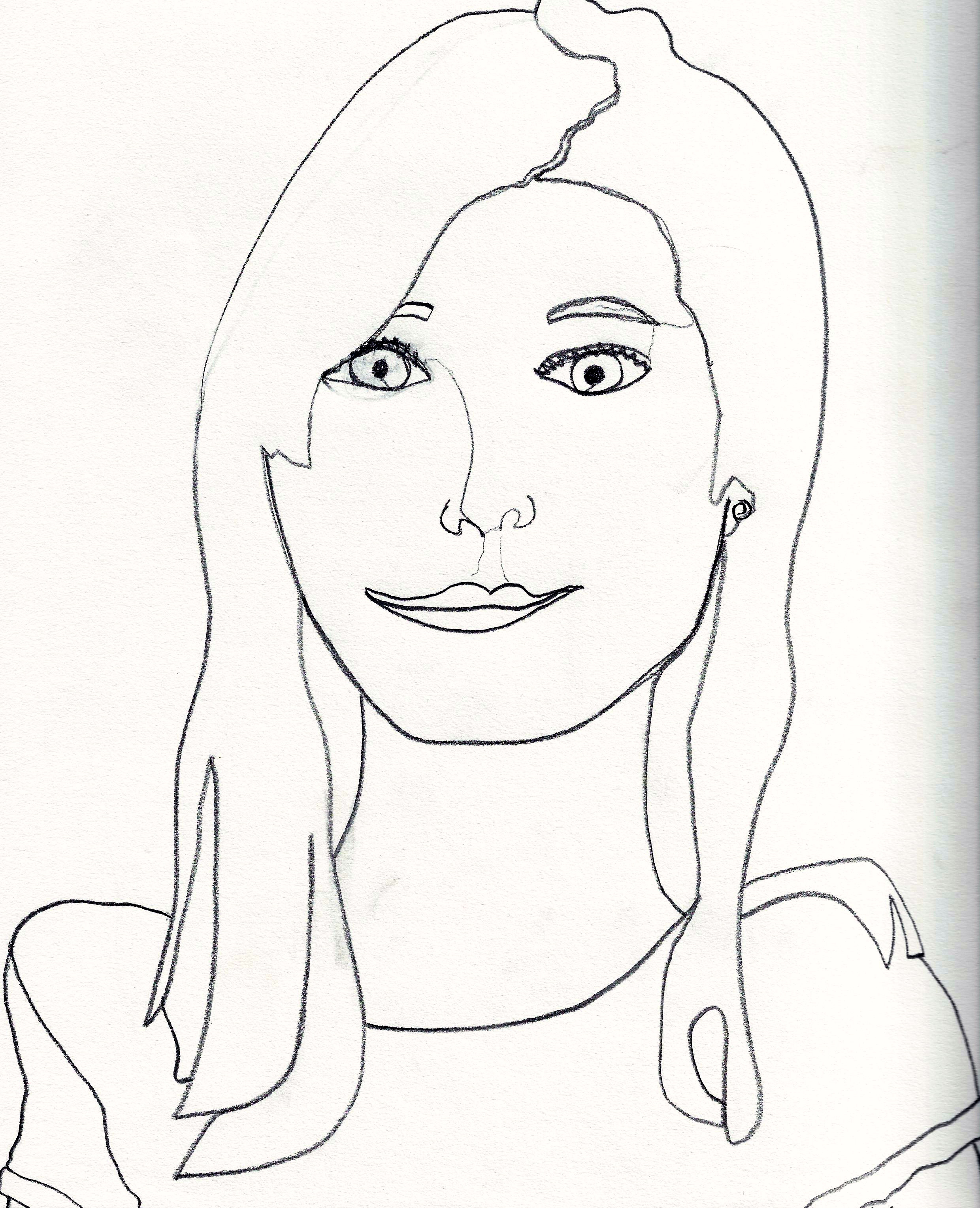 2480x3056 One Line Contour Line Drawing Self Portrait Contours, Portraits