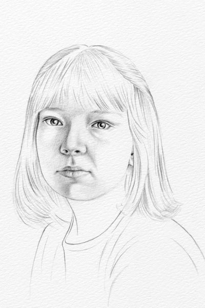 400x600 Pencil Portrait Drawing