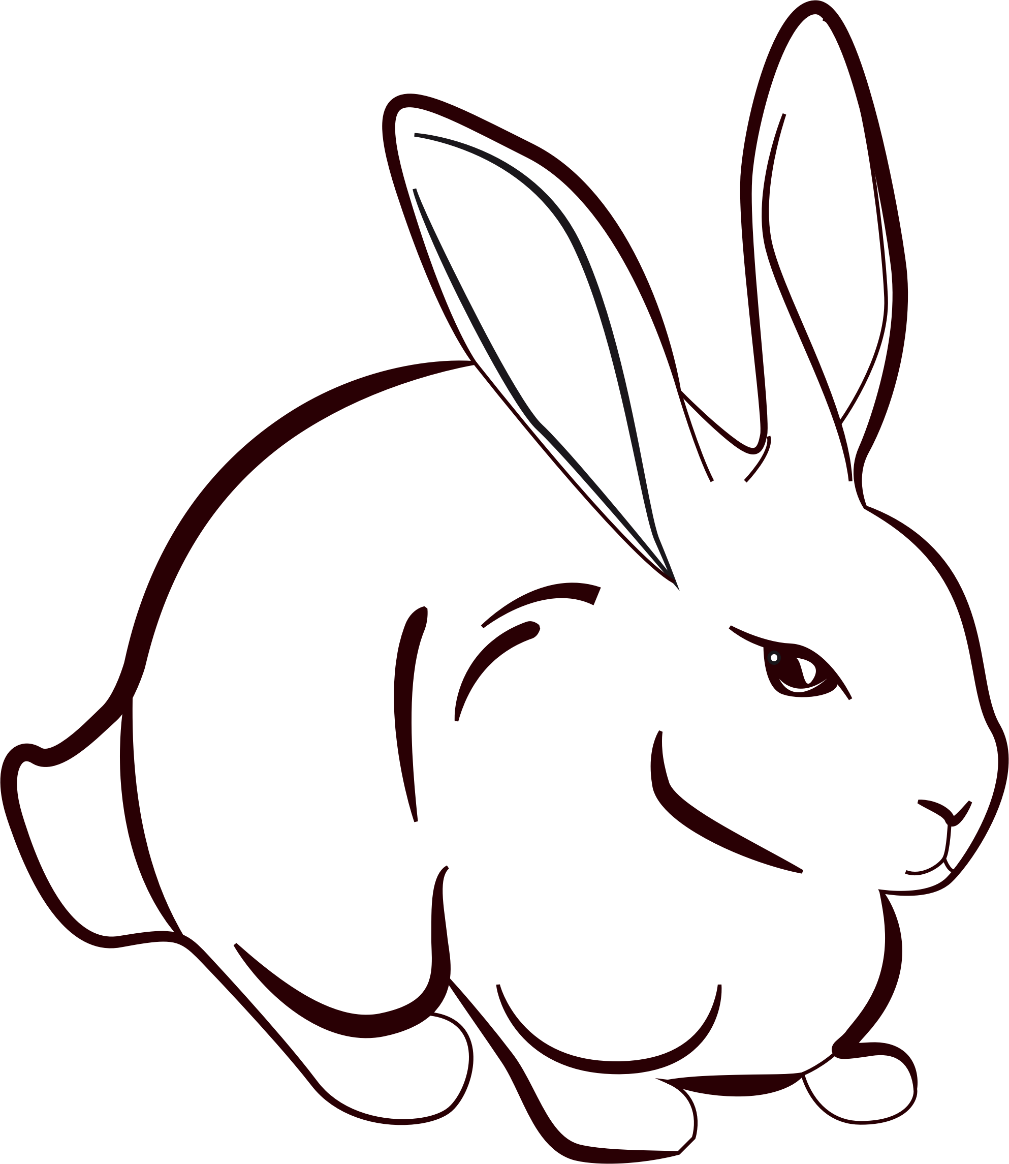 1986x2290 Image Result For Line Art Rabbit Graphics Rabbit