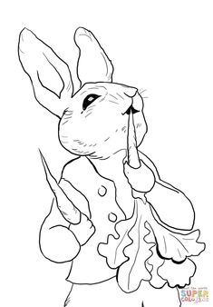 235x338 Simple Line Drawing Peter Rabbit
