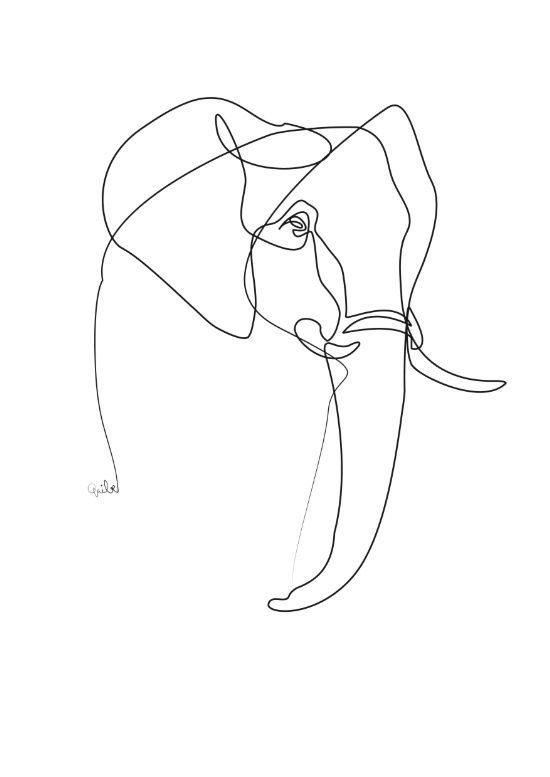 550x777 Elephant Print