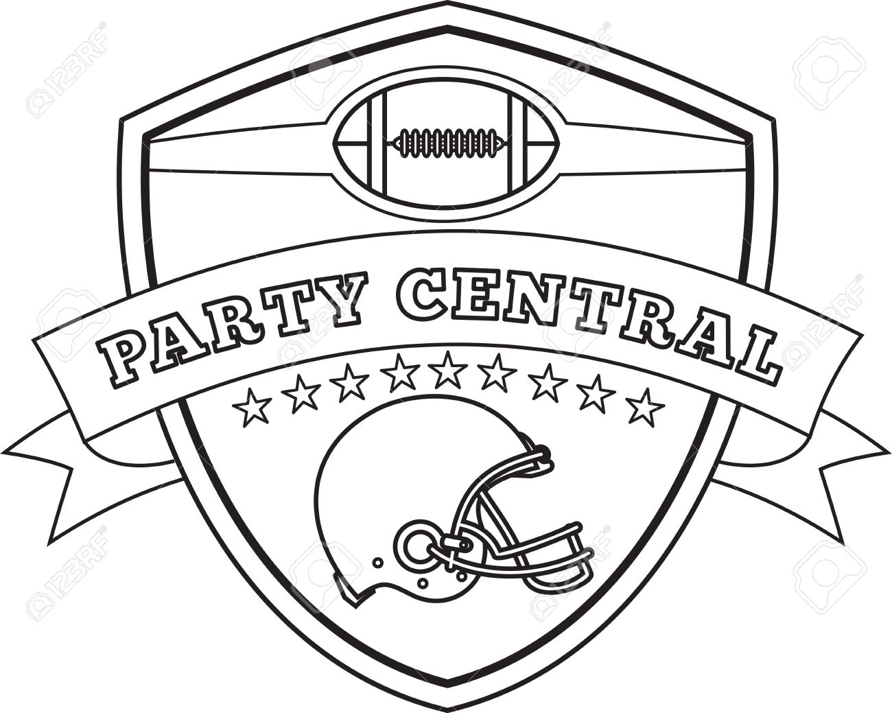 1300x1039 Line Drawing Illustration Of An American Football Helmet Set