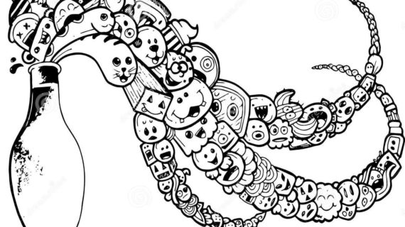 570x320 Moon And Stars Drawing